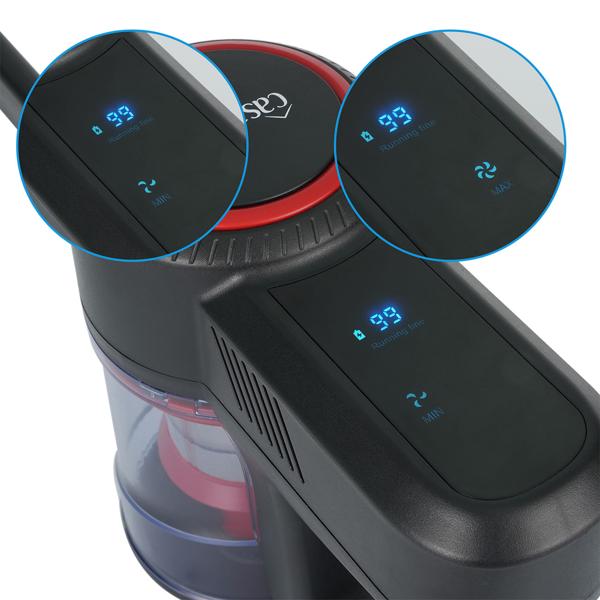 Akku-Handstaubsauger & Bodensauger 2in1 mit Elektrobürste: 18 kPa Saugkraft, beutellos, 2 Modi – Schmutz & Staub einfach verschwinden lassen