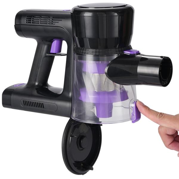 Multifunktionaler 2in1 Akku Staubsauger - Zyklon-Hand- & Bodensauger mit Wischaufsatz, 23 kPa, HEPA-Filter, Alleskönner für makellose Böden