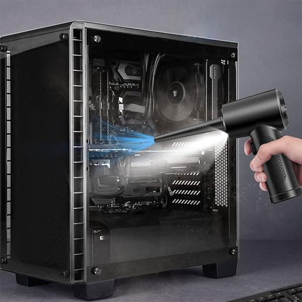 Leistungsstarkes Akku-Druckluftgebläse zum Reinigen & Aufblasen, 7kPa, inkl. 5 Aufsätze, kompakt & vielseitig, ideal für Auto, Haushalt & Outdoor