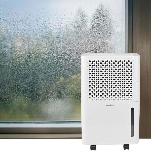 Elektrischer Luftentfeuchter mit Luftfilter, 4 Modi Entfeuchtung, Automatisch, Trockene Wäsche, Belüftung, Timer, 10l/Tag, bis 38 m²