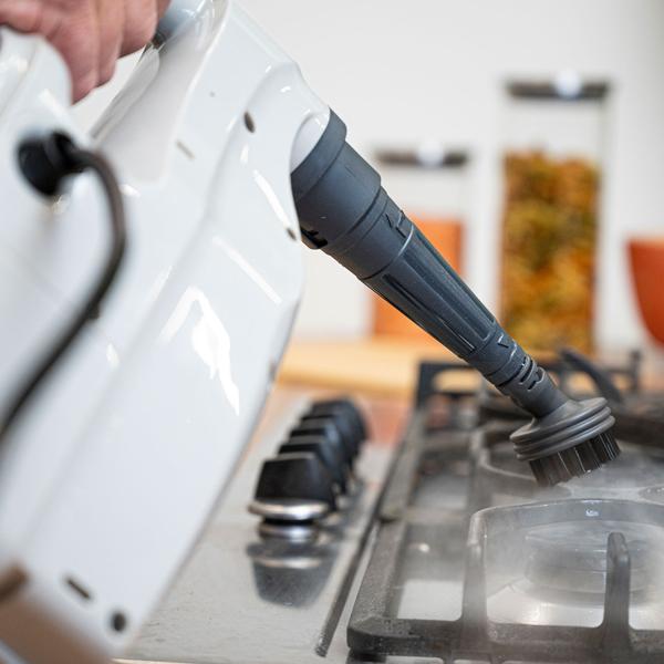 2-in-1 Dampfreiniger & Dampfmopp (1600W, weiss-blau) – Gründliche, porentiefe Reinigung ohne Chemie – Ideal für alle Böden & Oberflächen