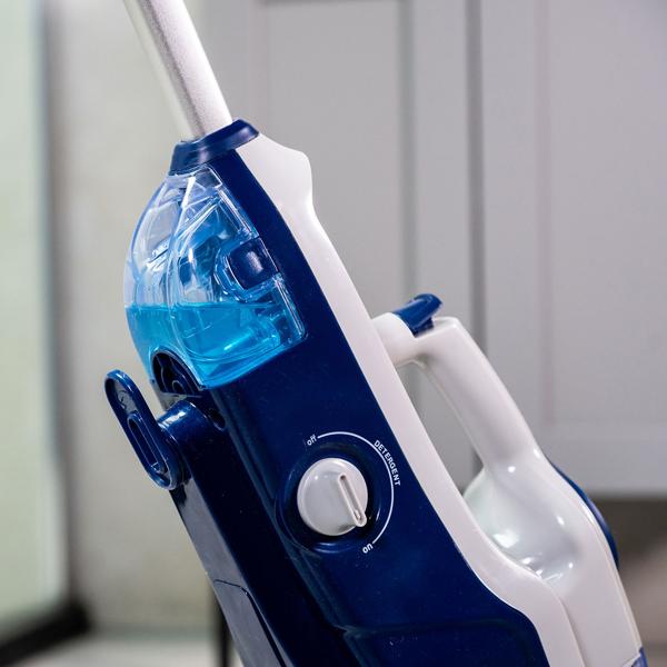 2-in-1 Dampfreiniger & Dampfmopp (1600W, weiss-blau) – Gründliche, porentiefe Reinigung ohne Chemie – Ideal für alle Böden & Oberflächen