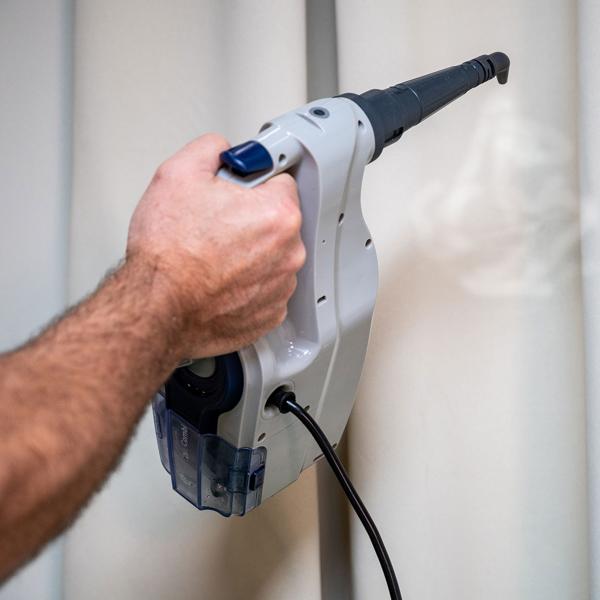 2-in-1 Dampfreiniger & Dampfmopp (1600W, weiss-blau) – Gründliche, porentiefe Reinigung ohne Chemie – Ideal für alle Böden & Oberflächen