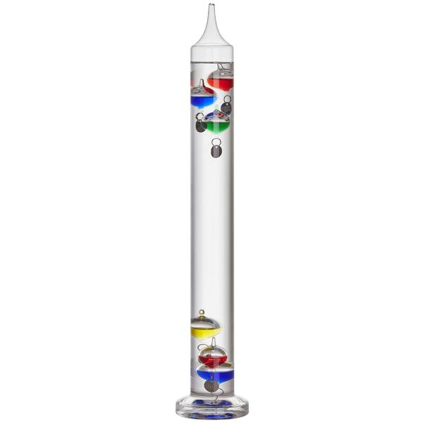Galileo Galilei Flüssigkeitsthermometer (44cm): Klassisches Glasthermometer, wissenschaftliches Design für Zuhause, präzise Temperaturanzeige