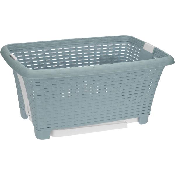 Praktischer Wäschekorb mit klappbaren Beinen, 38 L Fassungsvermögen, ergonomische Höhe, Beine platzsparend zusammenklappbar, stabil und leicht