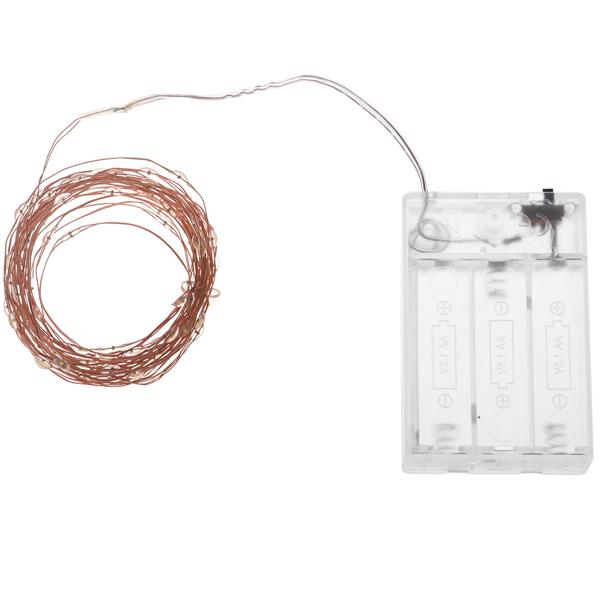 LED-Micro-Lichterkette 5m – 100 warmweisse LEDs, batteriebetrieben – flexibel, langlebig & stimmungsvoll – ideal zur Weihnachtsdekoration