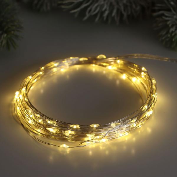 LED-Micro-Lichterkette 5m – 100 warmweisse LEDs, batteriebetrieben – flexibel, langlebig & stimmungsvoll – ideal zur Weihnachtsdekoration