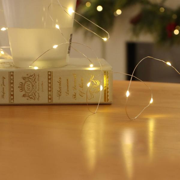 LED-Micro-Lichterkette 5m – 100 warmweisse LEDs, batteriebetrieben – flexibel, langlebig & stimmungsvoll – ideal zur Weihnachtsdekoration