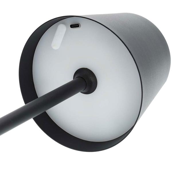 Premium LED Tischlampe Akkubetrieben Schwarz – Touch-Dimmer, IP44, Outdoor & Indoor, Stilvoll & Praktisch
