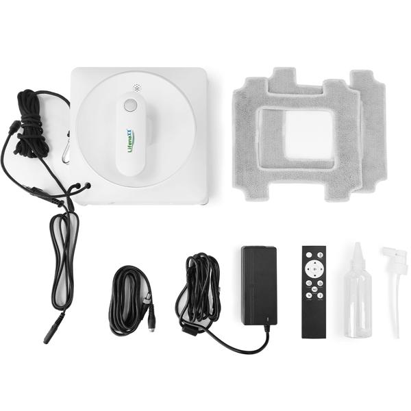 Fensterputz-Roboter mit 4-fach-Sprüher & Fernbedienung – Automatischer Fensterreiniger, bürstenloser Motor & 4500 Pa Saugleistung