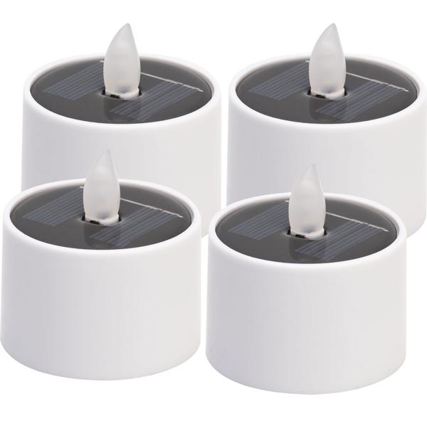16er-Set Solar-LED-Teelichter – wetterfest (IP44), mit Dämmerungssensor & warmweissem Licht – kabellos, energiesparend & ideal für Garten, Balkon & Deko