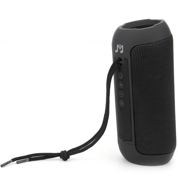Bluetooth Lautsprecher schwarz - Tragbarer Speaker mit Mikrofon & FM-Radio - 10h Spielzeit - TWS - via USB, Micro-SD, Aux-In - Bluetooth 5.3, 1800mAh Akku