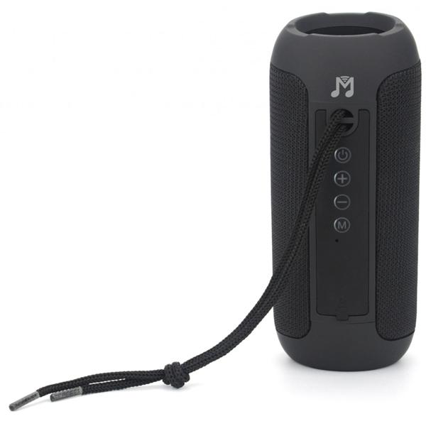 Bluetooth Lautsprecher schwarz - Tragbarer Speaker mit Mikrofon & FM-Radio - 10h Spielzeit - TWS - via USB, Micro-SD, Aux-In - Bluetooth 5.3, 1800mAh Akku