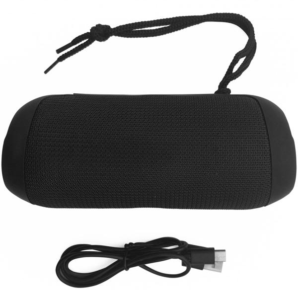 Bluetooth Lautsprecher schwarz - Tragbarer Speaker mit Mikrofon & FM-Radio - 10h Spielzeit - TWS - via USB, Micro-SD, Aux-In - Bluetooth 5.3, 1800mAh Akku