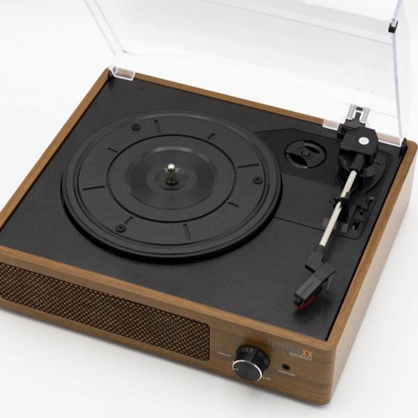 Retro-Plattenspieler mit Bluetooth: Digitalisier-Funktion & integrierte Lautsprecher. Stilvoller Schallplattenspieler für modernen Vinyl-Genuss