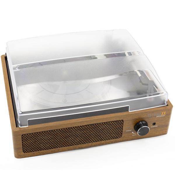 Retro-Plattenspieler mit Bluetooth: Digitalisier-Funktion & integrierte Lautsprecher. Stilvoller Schallplattenspieler für modernen Vinyl-Genuss