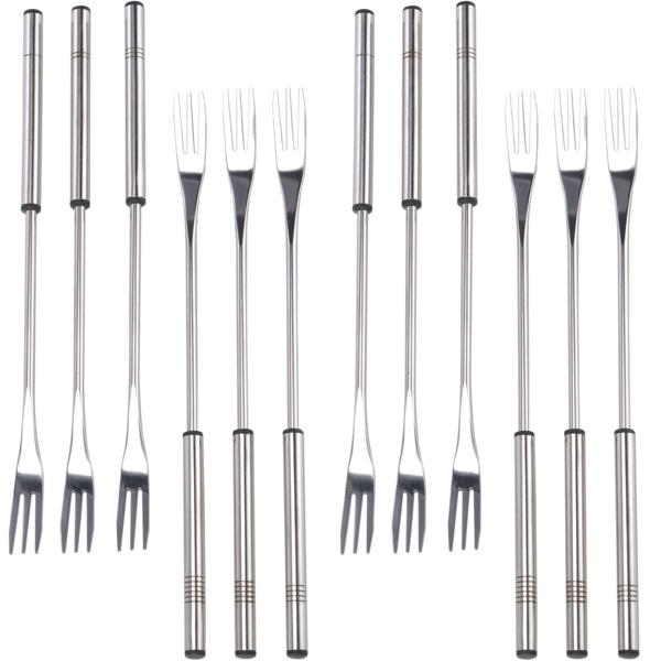 12 Fondue-Gabeln aus Edelstahl