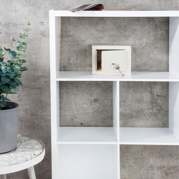 Robuster Möbeltresor in Weiss, 23 x 17 x 17 cm mit 2 Schlüsseln – Diskret, Kompakt & sicherer Schutz für Ihre Wertsachen