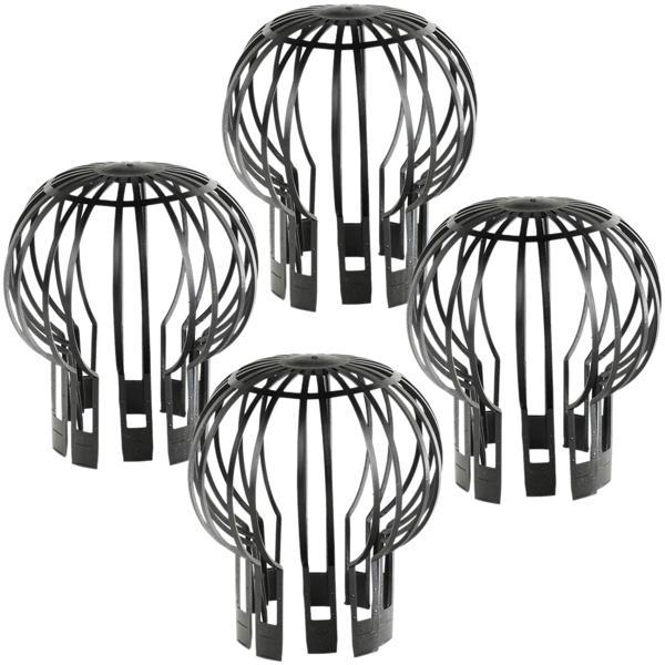 Fallrohr Schutzgitter 4er-Set - Regenrohrschutz Ø 13,2 cm - Schützt effektiv vor Verstopfungen, Laub, Zweigen & Kleintieren - Ohne Werkzeug montierbar
