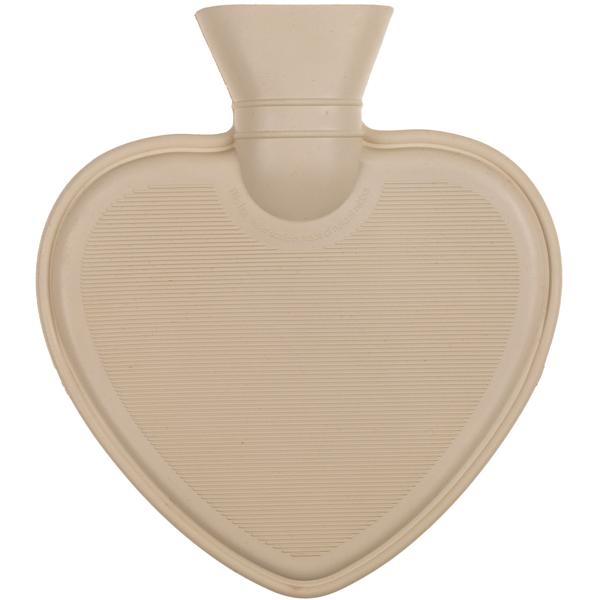 Wärmflasche Filz Herzform - 600ml Kapazität - Langanhaltende Wärme für Couch/Bett, lindert Schmerzen - Auch für Kinder - 100% Polyester 27x24cm