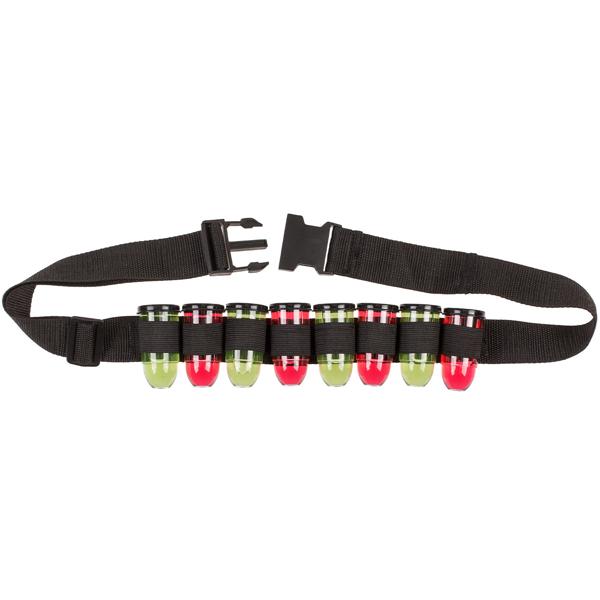 Shotgürtel inkl. 8 Shotgläser - Patronen-Design - grössenverstellbar, robust, auslaufsicher - Ideal für Partys, Junggesellenabschiede - 120cm Länge