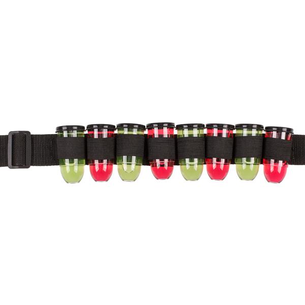 Shotgürtel inkl. 8 Shotgläser - Patronen-Design - grössenverstellbar, robust, auslaufsicher - Ideal für Partys, Junggesellenabschiede - 120cm Länge