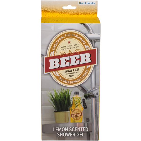 Duschgel Bierflasche 300 ml - lustiges Design mit Lemon-Duft - erfrischendes Duscherlebnis & Wellness-Auszeit für Männer - ideales Geschenk