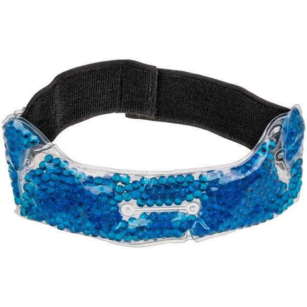 2er-Set Kalt-Warm Kopf-Kompresse mit Gelfüllung, blau - Lindert Kopfschmerzen & Verspannungen - Elastisch, BPA-frei, bis -18°C weich