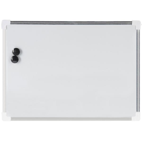 Magnetisches Whiteboard 35x25cm inkl. Stift & 2 Magneten - Ideal für Notizen, Erinnerungen, Planung - Robust, weiss, für Familien & WGs