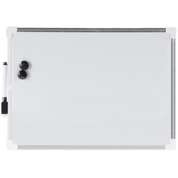Magnetisches Whiteboard 35x25cm inkl. Stift & 2 Magneten - Ideal für Notizen, Erinnerungen, Planung - Robust, weiss, für Familien & WGs