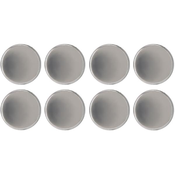 Tafelmagnet-Set 8 Stück - Ø 2cm, silber, robust - Für Whiteboards, Kühlschränke & Magnetwände - Sichere Befestigung von Notizen, Kinderzeichnungen