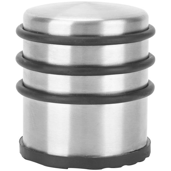 Massiver Tür Stopper aus Edelstahl mit Anti-Rutsch-Boden und Gummiringen, 1300 g, schwer und rutschfest, ohne Bohren