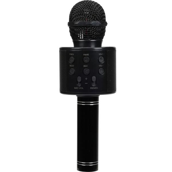 Karaoke-Mikrofon mit eingebautem Lautsprecher, schwarz