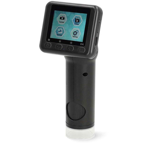 Digitales Mikroskop mit LCD Display & LED Licht, schwarz – Handmikroskop für scharfe Foto-Video Aufnahmen, Micro SD Card Slot