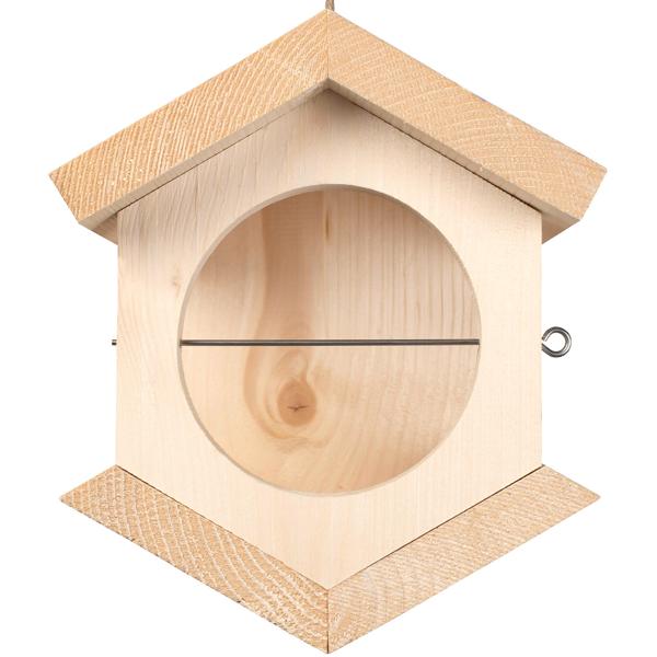 2er-Set Vogelhaus - unbehandeltes Fichtenholz zum Aufhängen - witterungsgeschützt, ganzjährig - Edelstahl-Futterspiess - Made in Germany