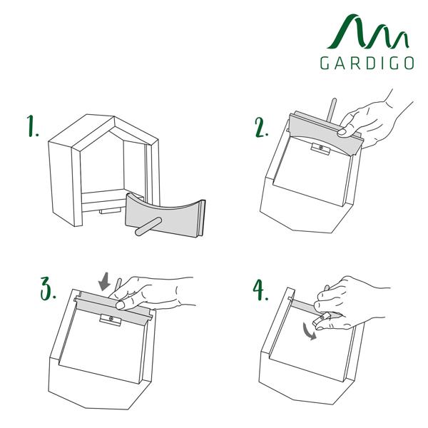 2er-Set Nachhaltiges Fichtenholz Vogel-Futterhaus mit Sitzstange - in einer sozialen Einrichtung handgefertigt -Für langanhaltende Freude