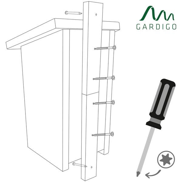 2er-Set Nistkasten mit herzförmigen Einflugloch, massives Fichtenholz, mit viel Liebe zum Detail gefertigt, Vogelnisthaus