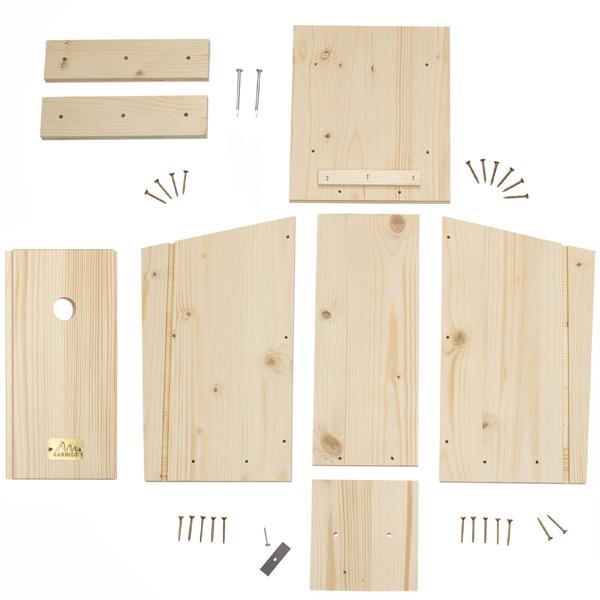 Nistkasten Bausatz (Fichte): Für Meisen - 19x40x23,5cm - Geben Sie Vögeln ein Zuhause & unterstützen Sie eine soziale Einrichtung