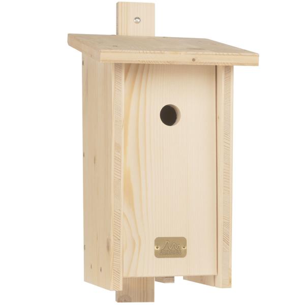 2er Nistkasten-Bausatz Fichtenholz - Sicherer Brutplatz Garten, wetterfest & extra tief - Meisenarten - 15mm Wände - Einfache Reinigung - Made in Germany