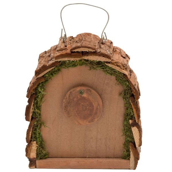 2er-Set Futterstelle Vogelbar - 16x10x16cm Holz/Acryl - Hygienische Vogelfütterung mit Nässeschutz - Für Garten & Aussenbereich