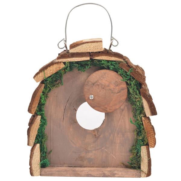 2er-Set Futterstelle Vogelbar - 16x10x16cm Holz/Acryl - Hygienische Vogelfütterung mit Nässeschutz - Für Garten & Aussenbereich