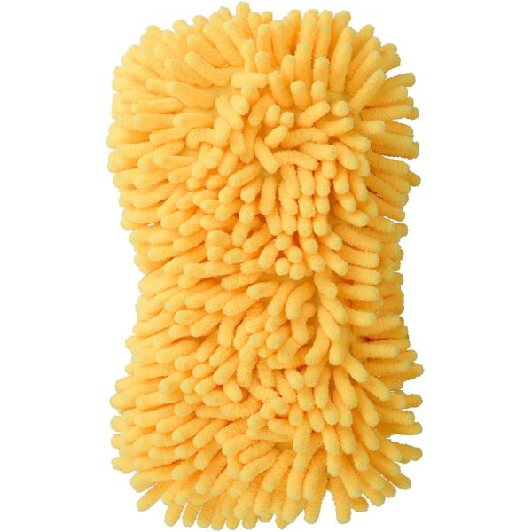 Auto-Reinigungsset für Lack, Felgen & Innenraum, 5-teilig, Mikrofaser – gelb, mit Tüchern, Handschuh, Schwamm & Bürste