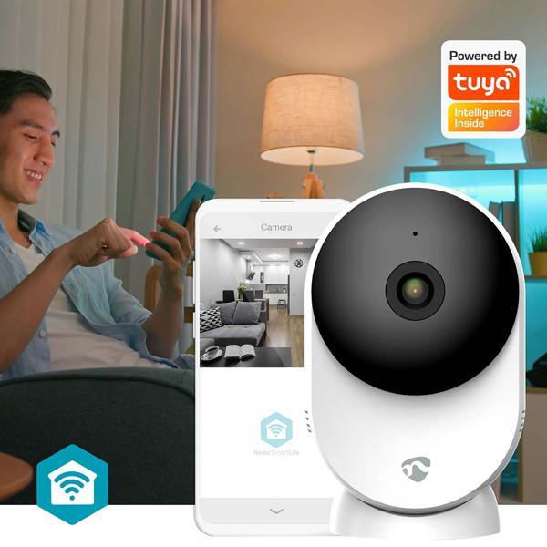 2er-Set SmartLife Full-HD WLAN Innenkamera, Geräusch- & Bewegungserkennung: Nachtsicht, App-Steuerung, weiss/schwarz, für optimale Sicherheit