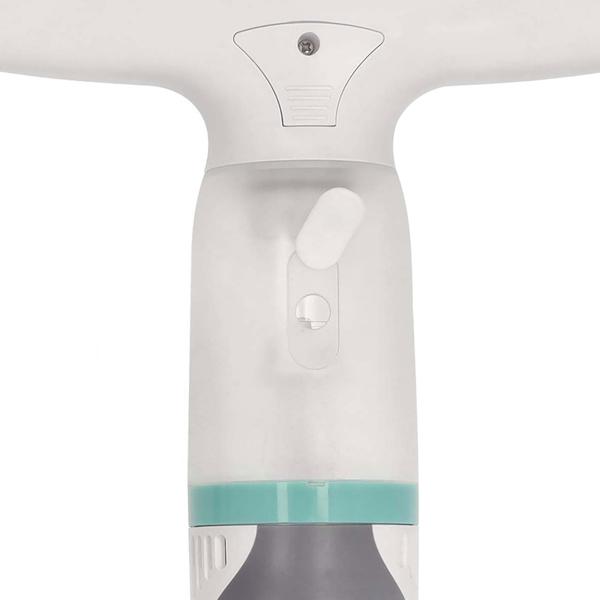 Akku-Fenstersauger mit 28cm Abziehbreite, weiss grün, 12W – inkl. 350ml Sprühset mit Mikrofaserwischer für eine streifenfreie Fensterreinigung