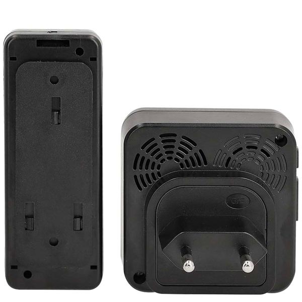 Kabelloses Türklingel-Set mit 58 Melodien, schwarz – IP55 wetterfest, LED Lichtsignal, einfache Installation & grosse Reichweite