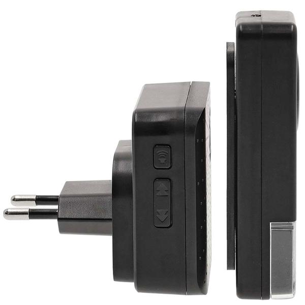 Kabelloses Türklingel-Set mit 58 Melodien, schwarz – IP55 wetterfest, LED Lichtsignal, einfache Installation & grosse Reichweite