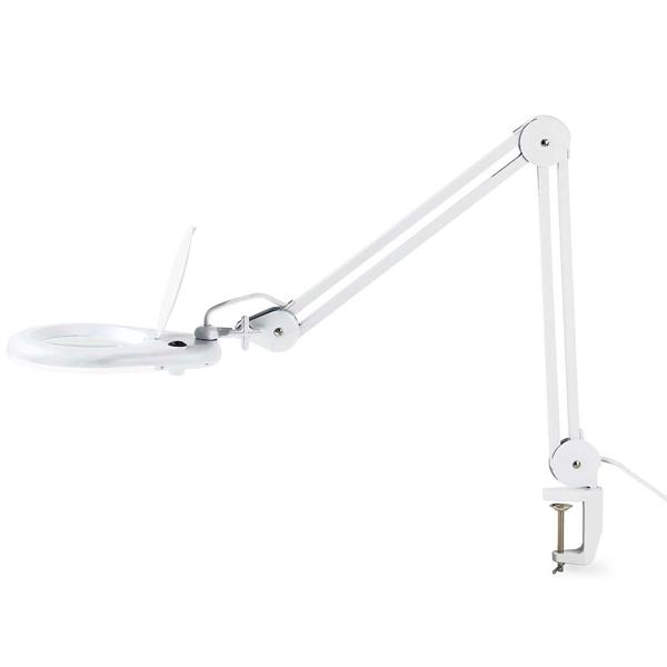 Helle LED-Lupenleuchte, 685 Lumen, 1,75x Vergrößerung, Gelenkarm – 9W, 56 SMD LEDs, weiss, für Lesen, Handwerk & mehr
