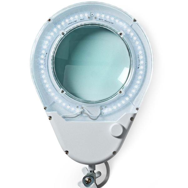 Helle LED-Lupenleuchte, 685 Lumen, 1,75x Vergrößerung, Gelenkarm – 9W, 56 SMD LEDs, weiss, für Lesen, Handwerk & mehr