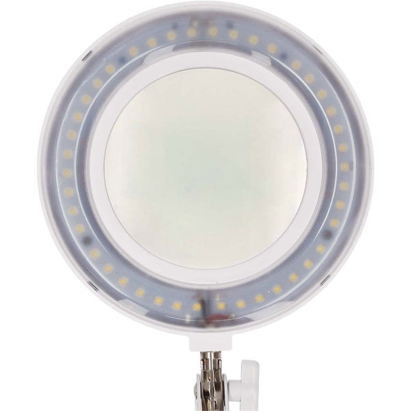 Helle LED-Lupenleuchte, 700 Lumen, 1,75x Vergrösserung, Gelenkarm – 6W, 42 SMD LEDs, weiss, für Lesen, DIY, Handwerk & mehr
