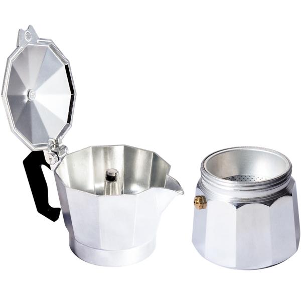 Klassischer Espressokocher aus Aluminium, 150 ml für 3 Tassen - Traditioneller Kaffeegenuss, für aromatischen Espresso wie vom Barista